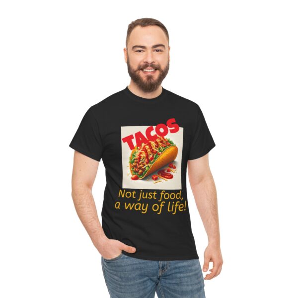 Tacos Unisex Heavy Cotton Tee - Image 3