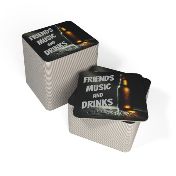 Friends, Music, and Drinks Coasters (50, 100 pcs) - Image 7