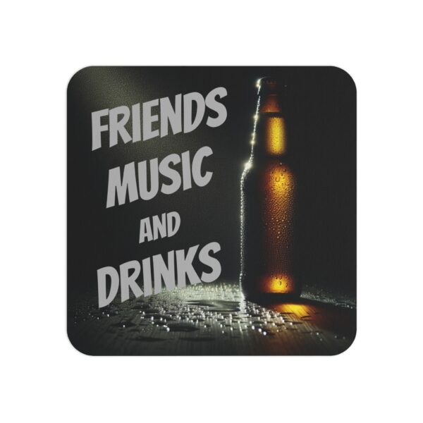 Friends, Music, and Drinks Coasters (50, 100 pcs)