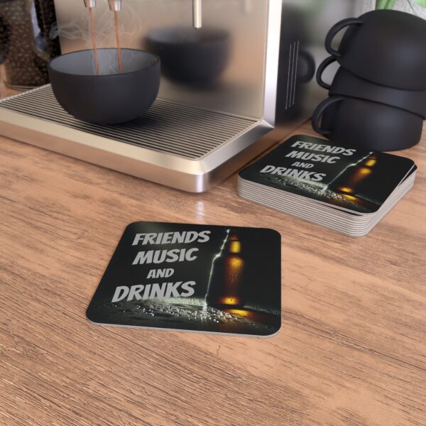 Friends, Music, and Drinks Coasters (50, 100 pcs) - Image 4