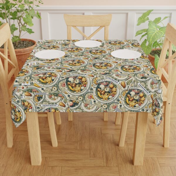 Food and Floral Pattern Tablecloth - Image 2