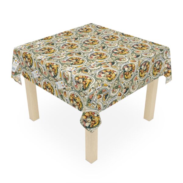 Food and Floral Pattern Tablecloth - Image 3