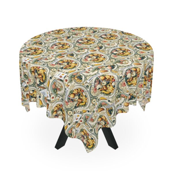 Food and Floral Pattern Tablecloth - Image 4