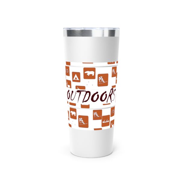 'Outdoors' Styled Copper Vacuum Insulated Tumbler, 22oz